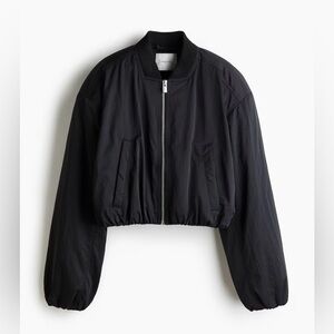 H&M BOMBER JACKET WITH SHOULDER PADS M